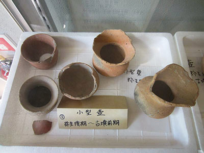 四郷遺跡で発掘された弥生土器
